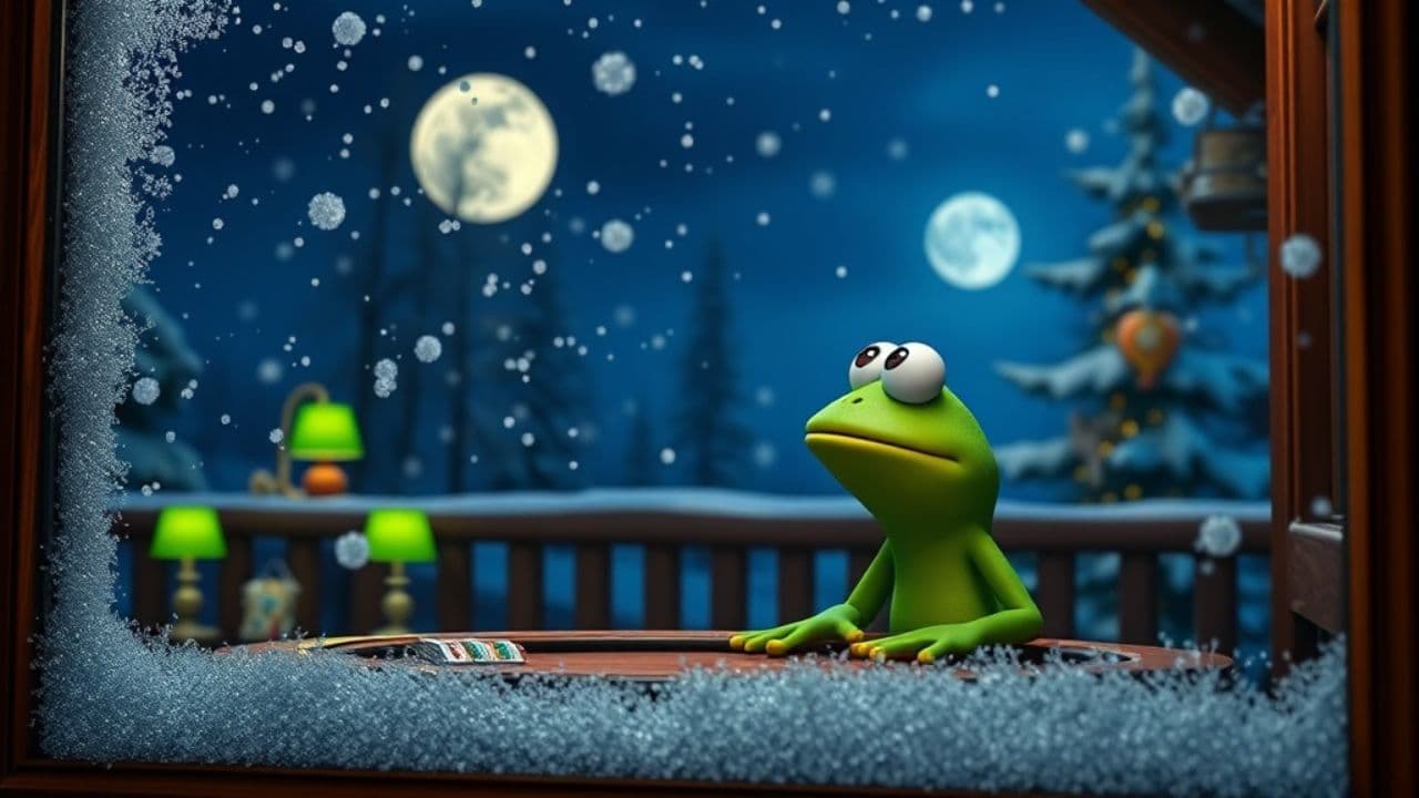 Christmas Poker Night Under Snow