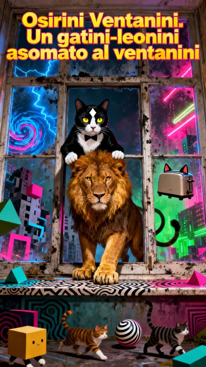 Osirini Ventanini. Un gatini-leonini asomato al ventanini