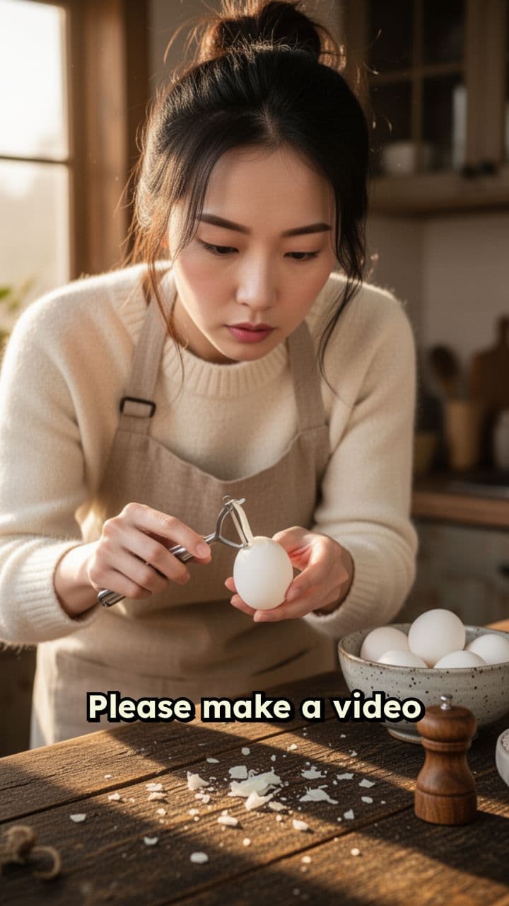 Peeling an Egg with a Potato Peeler
