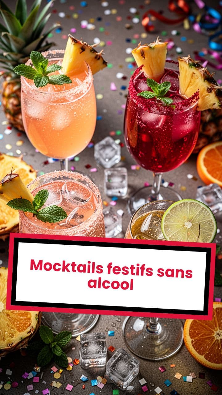 Mocktails festifs sans alcool