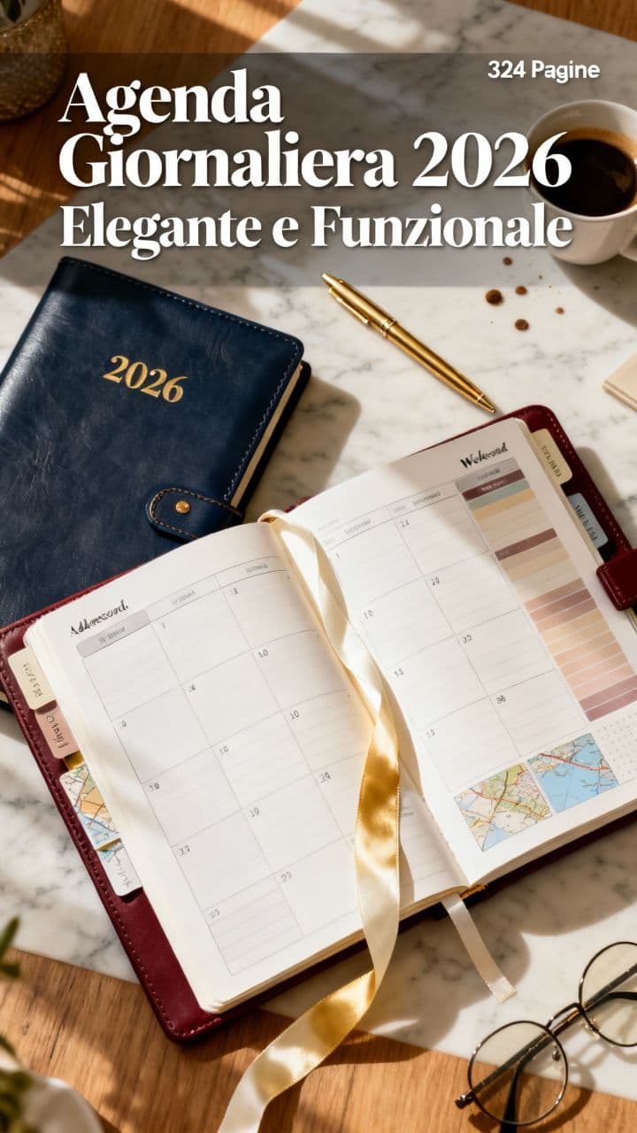 Agenda Giornaliera 2026 Elegante e Funzionale