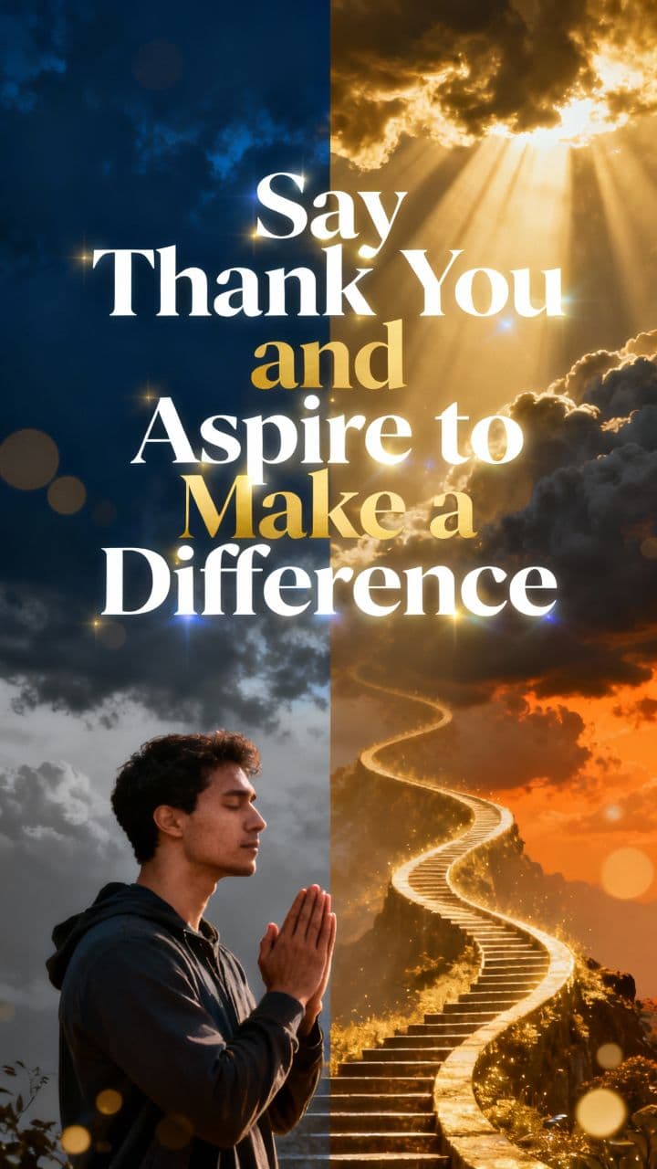 Say Thank You and Aspire to Make a Difference