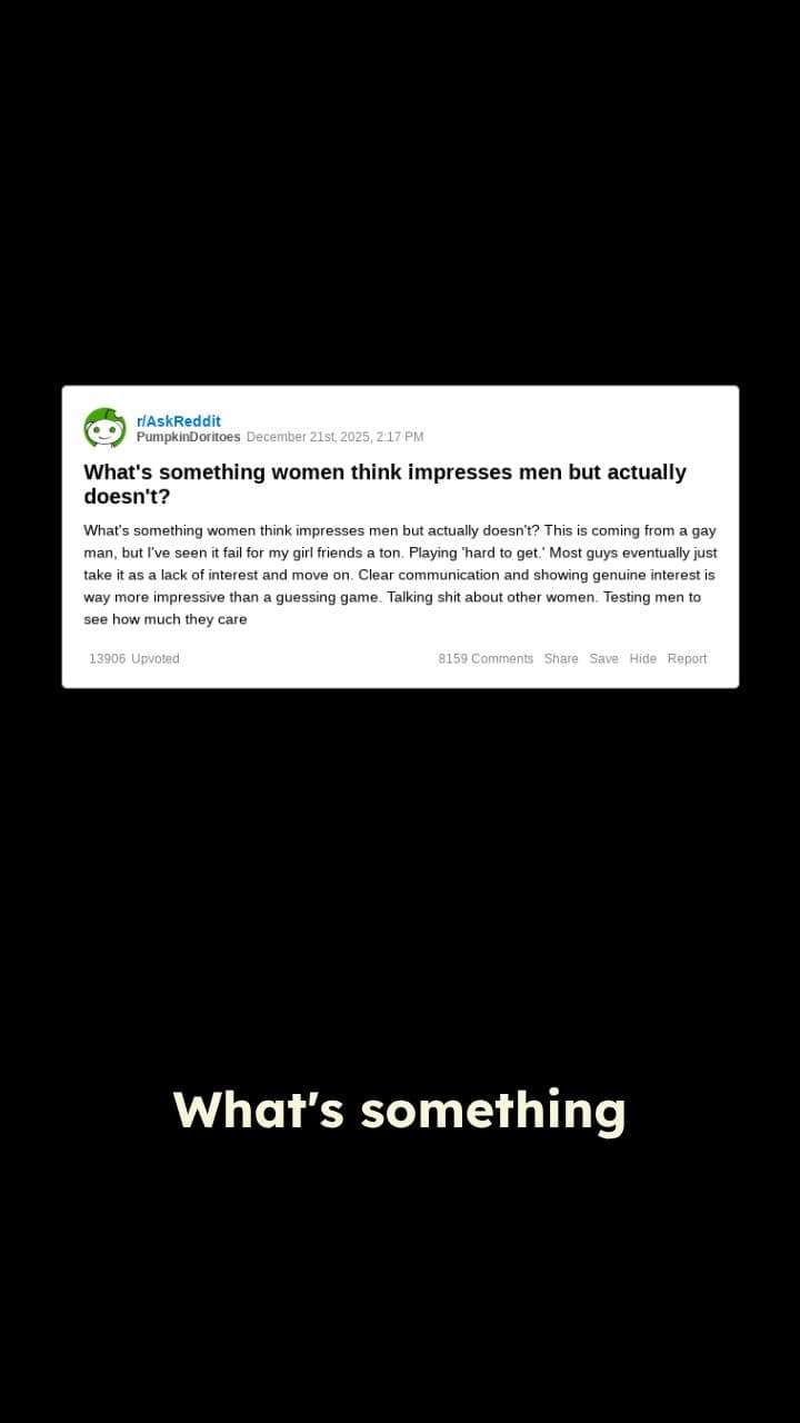 What Doesn’t Actually Impress Men