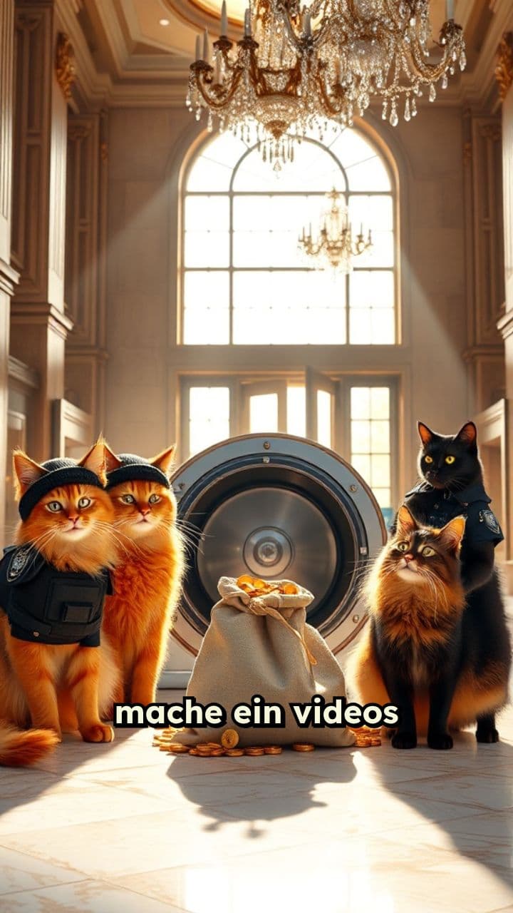 Katzen überfallen Bank und werden gefasst