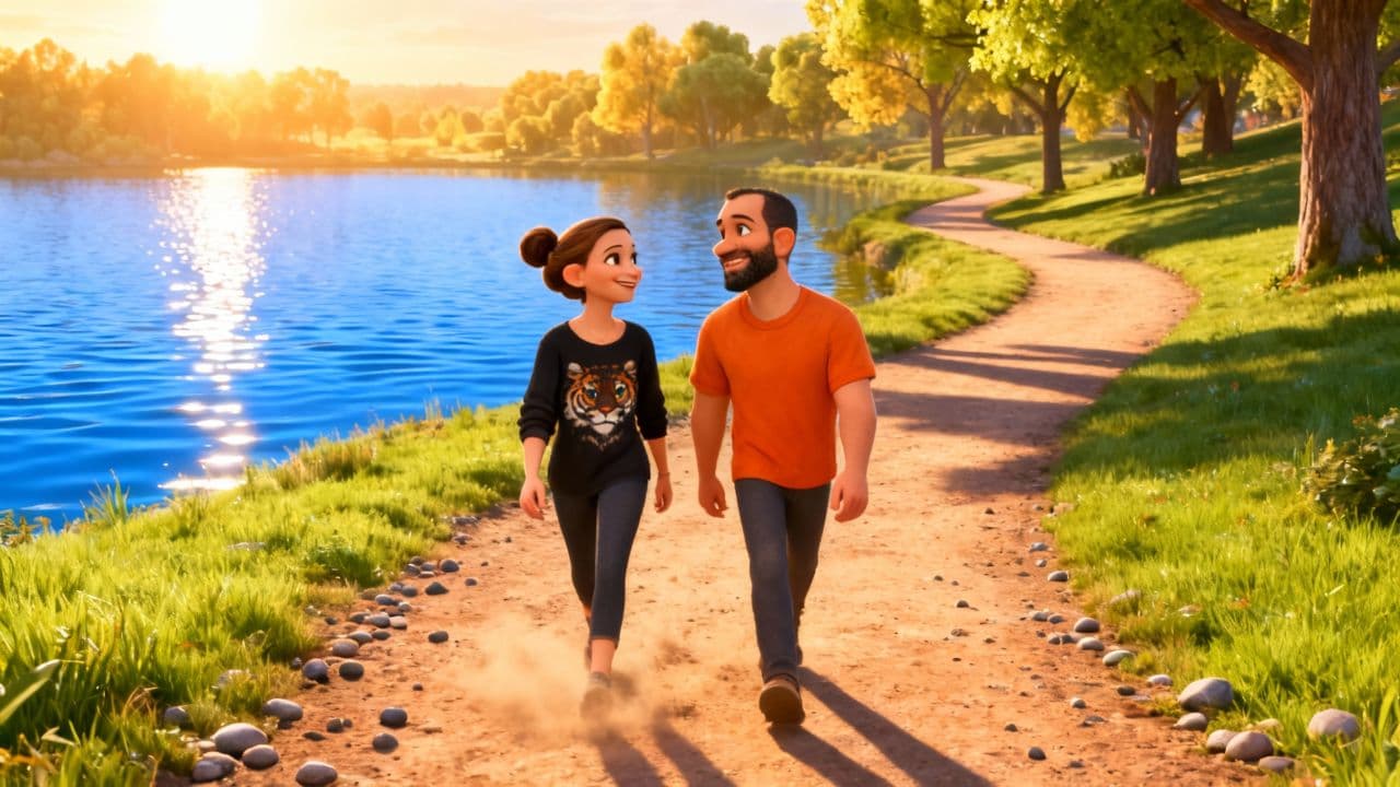 #7960 A Walk by the Lake