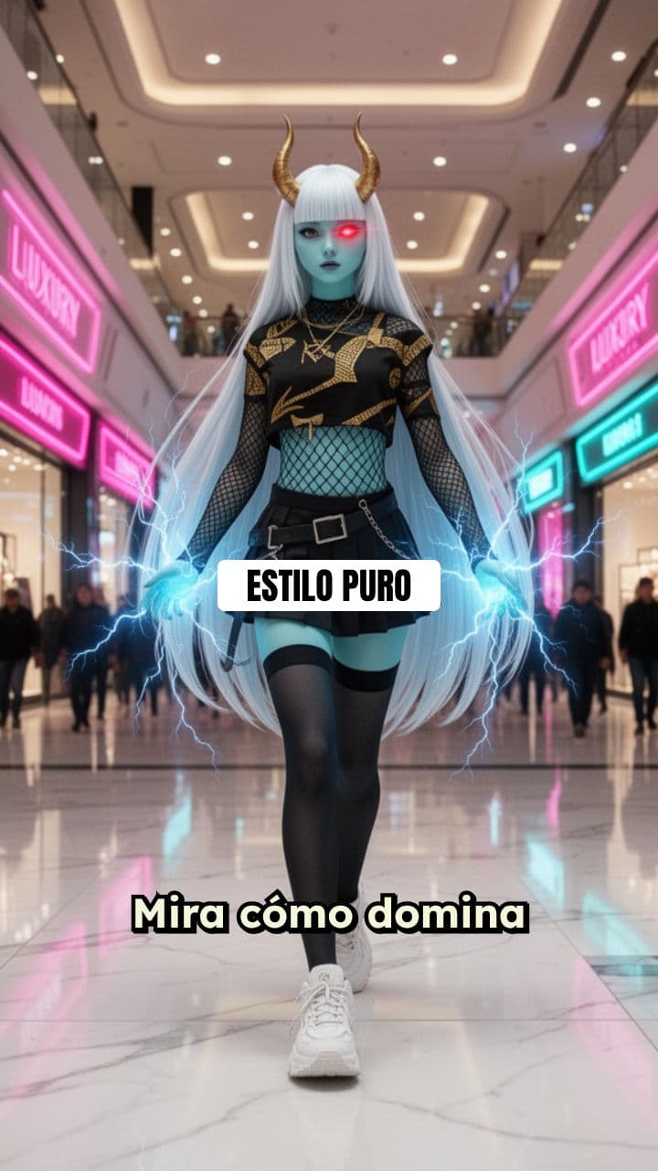 Luz Azul: Dominio en el Centro Comercial