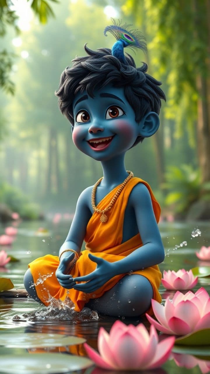 Little Krishna's Playful Day