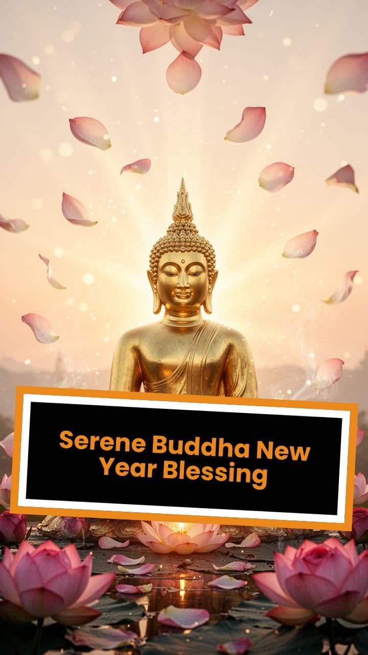 Serene Buddha New Year Blessing