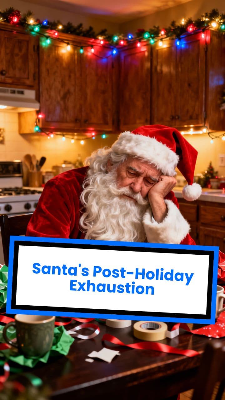 Santa's Post-Holiday Exhaustion