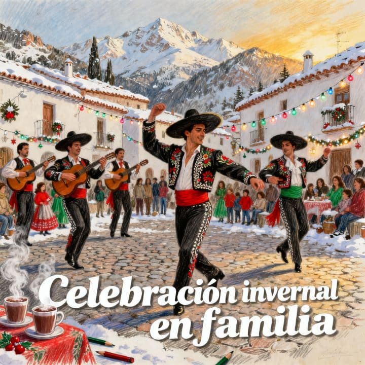 Celebración invernal en familia