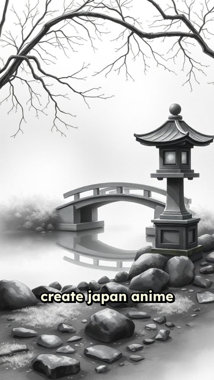 Black and White Anime Style Image