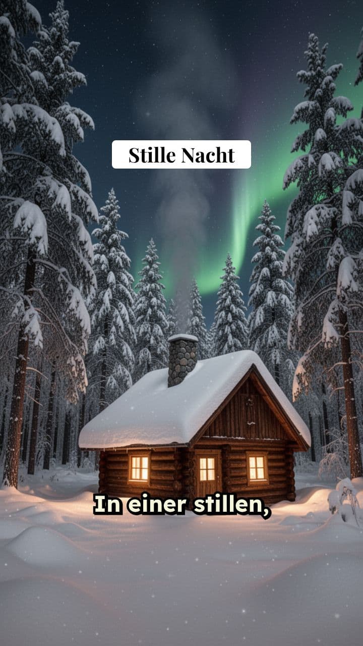 Heilige Nacht im verschneiten Wald