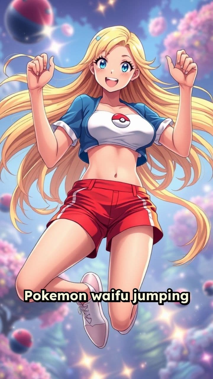 Jumpy Pokemon Waifu with Jiggle