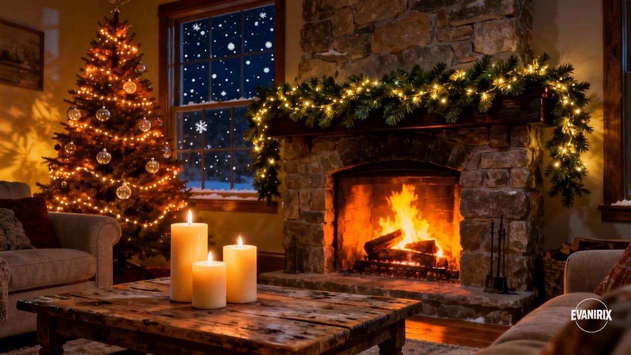 Cozy Christmas Fireplace Loop