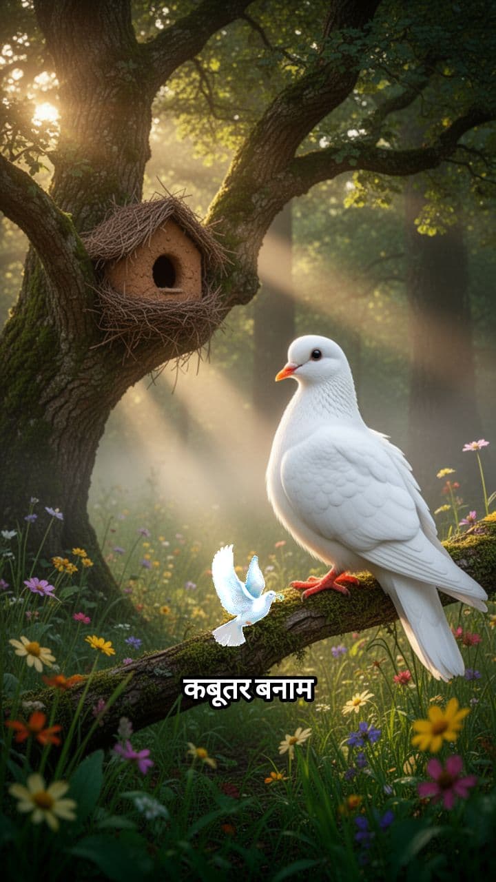 कबूतर की हिम्मत, चील की हार