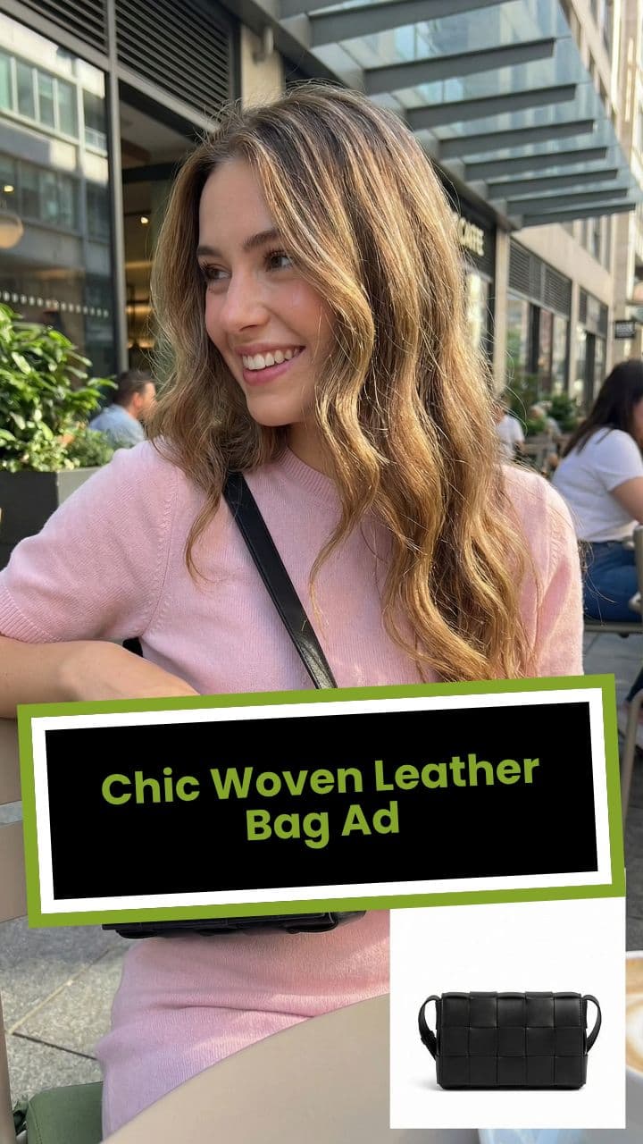 Chic Woven Leather Bag Ad