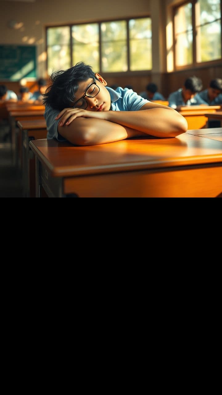 क्लास में नींद की बड़ी गलती