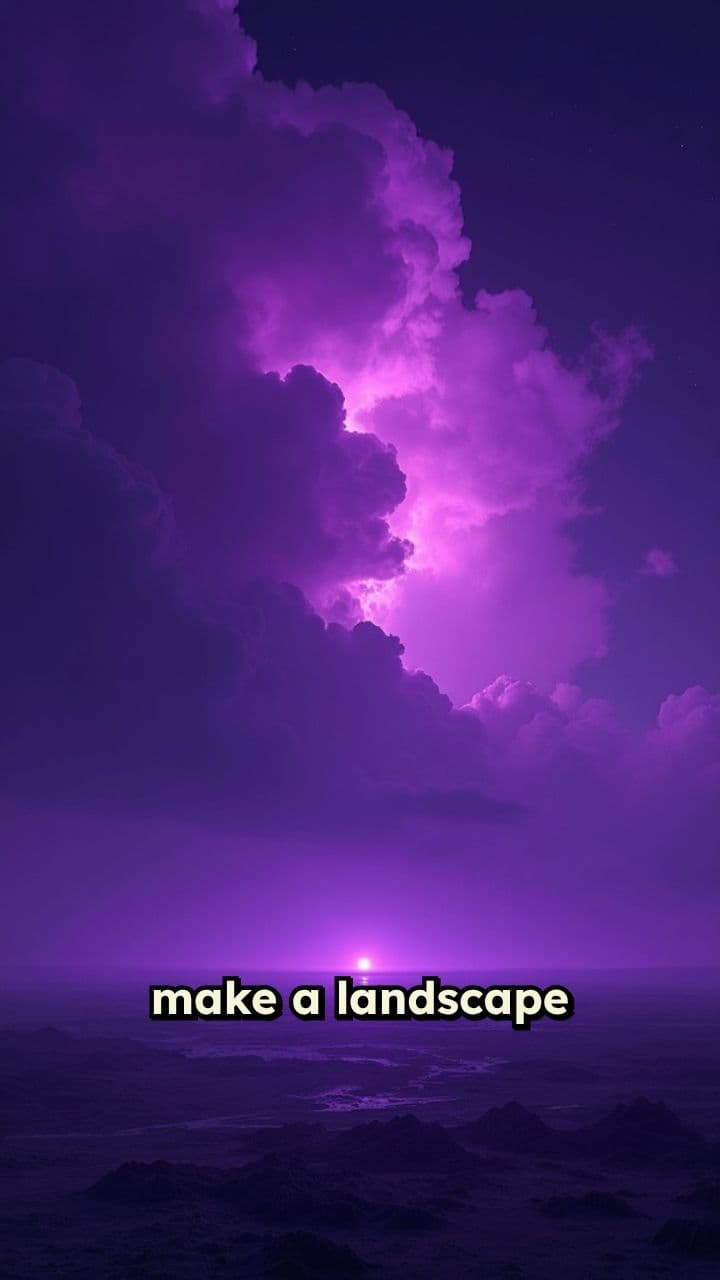 Eerie Violet Clouds in a Dark Sky