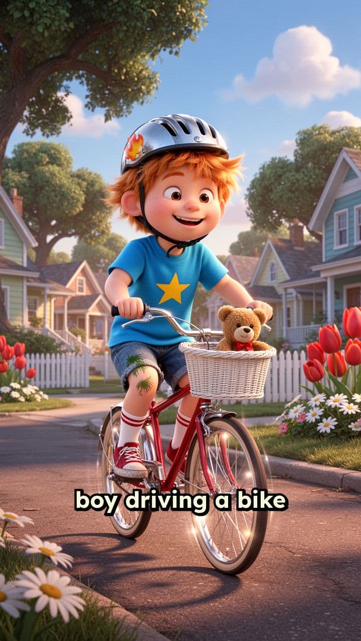 Boy Riding a Bike