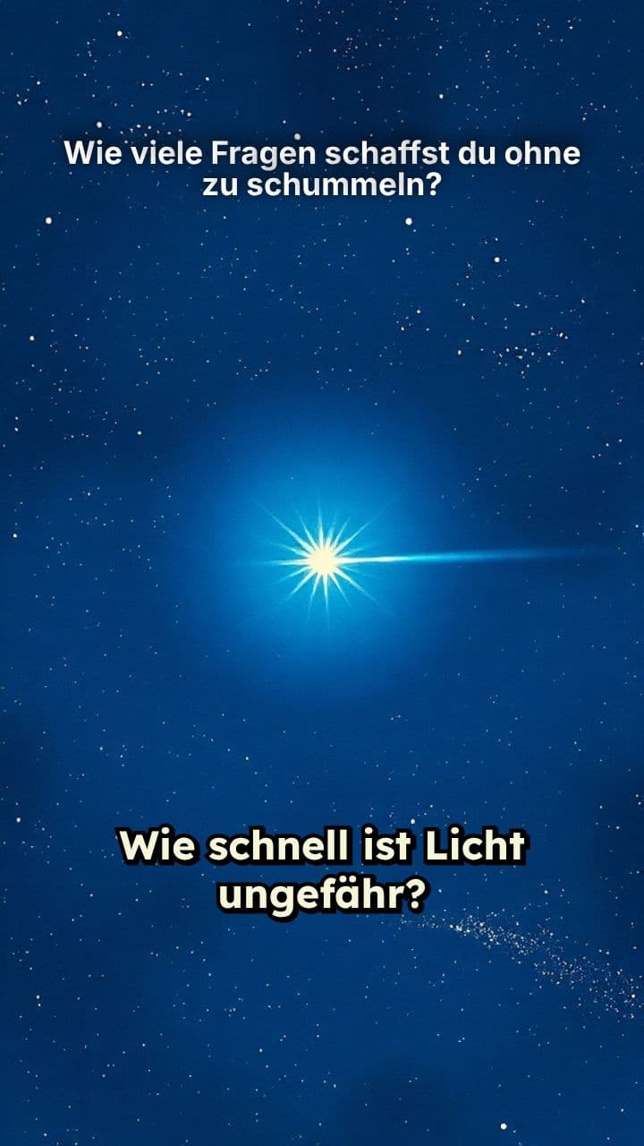 Wie viele Fragen schaffst du ohne zu schummeln?