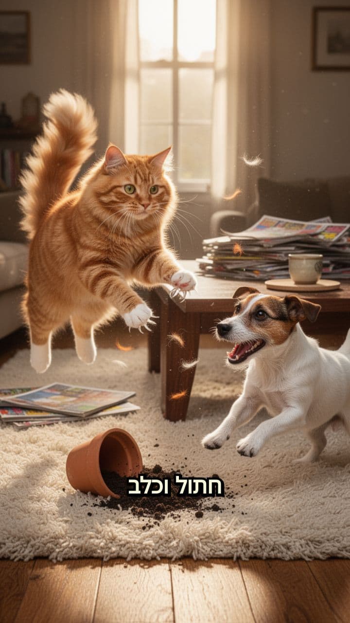 קרב בין חתול לכלב