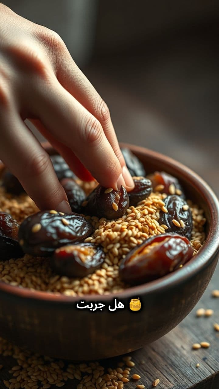 خلطة السمسم والتمر السحرية