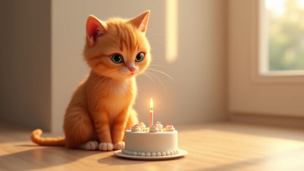 Katze Singt Happy Birthday