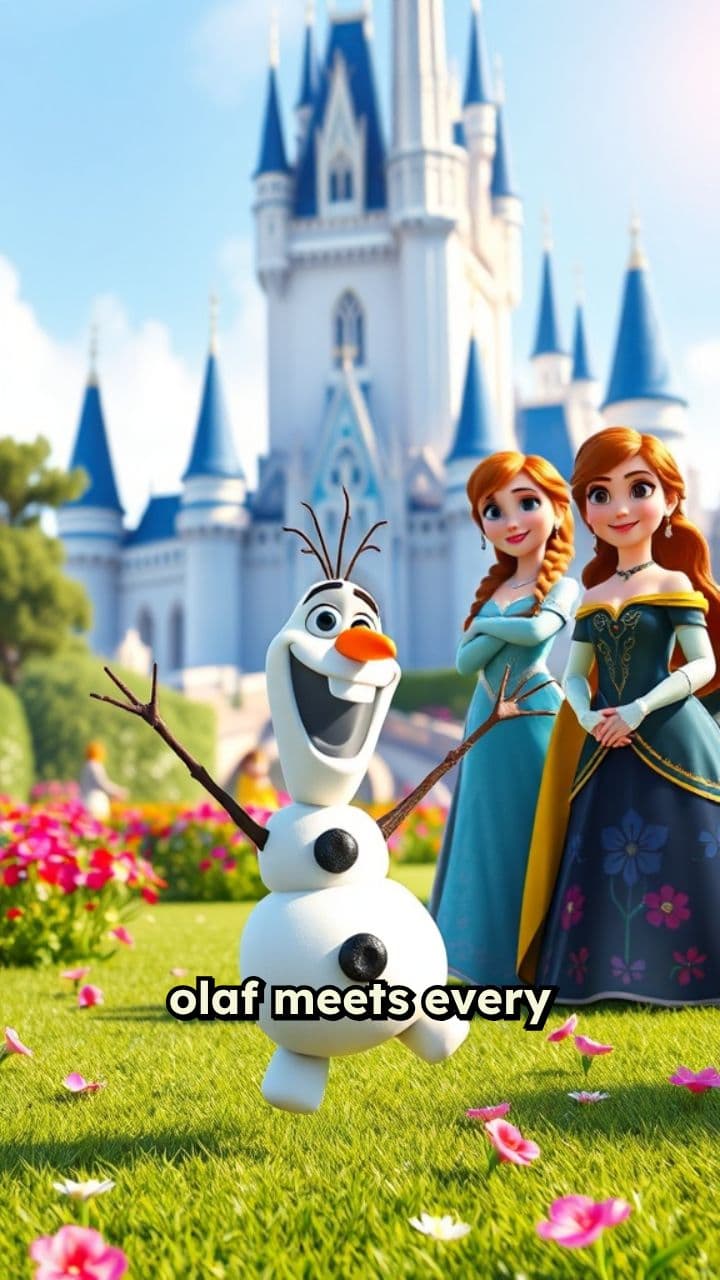 Olaf Meets Every Disney Princess