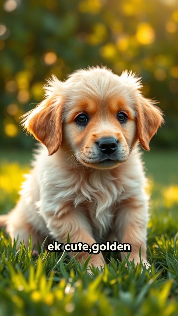 प्यारा सुनहरा बालों वाला पप्पी