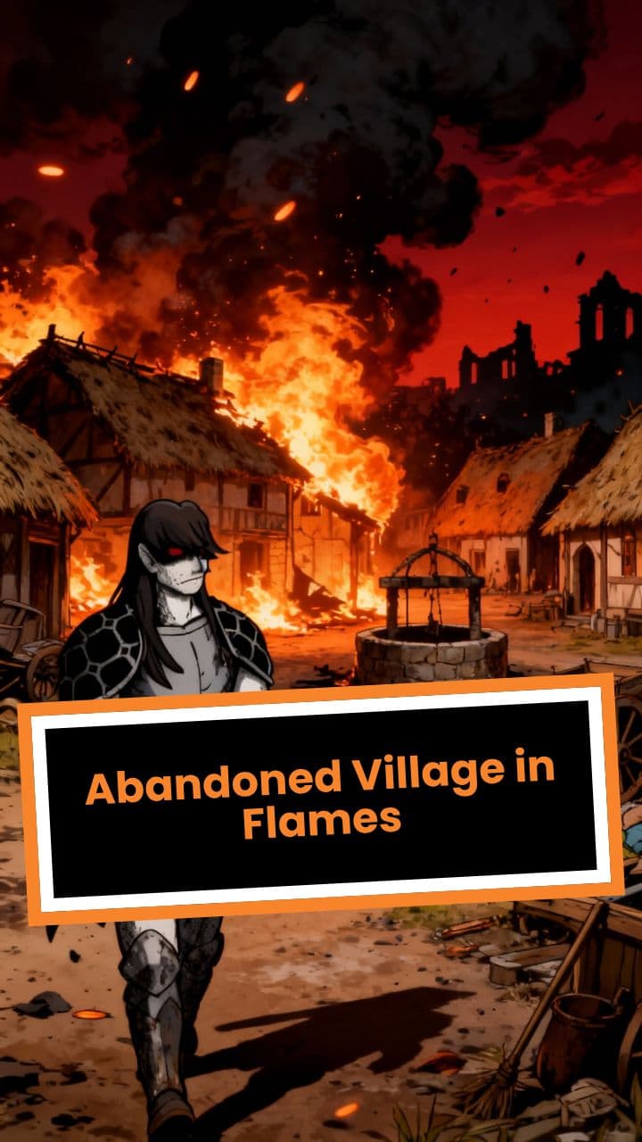 Abandoned Village in Flames