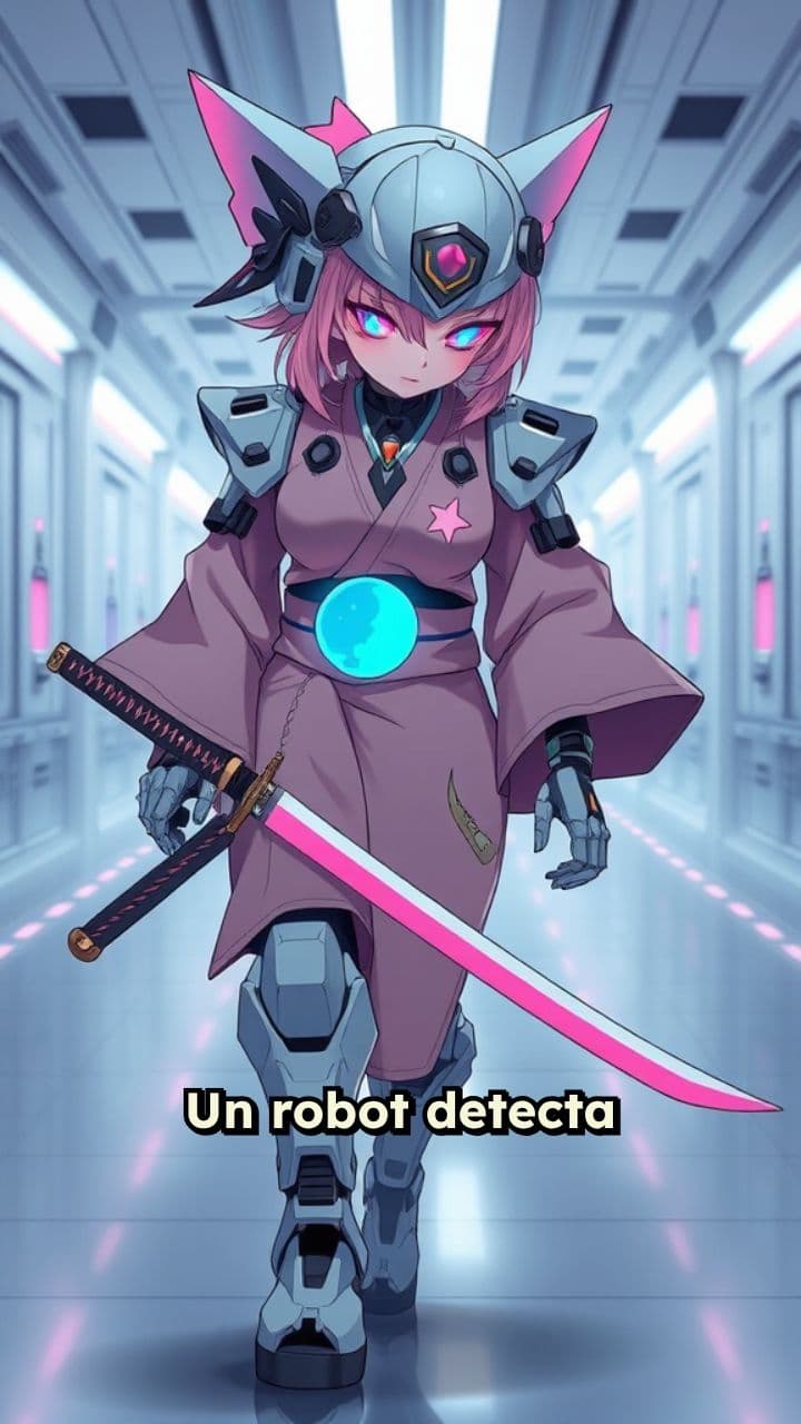 Robot guerrera estilo anime