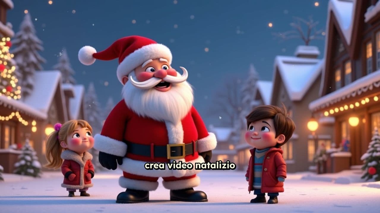 Video di Natale con Babbo Natale e Neve