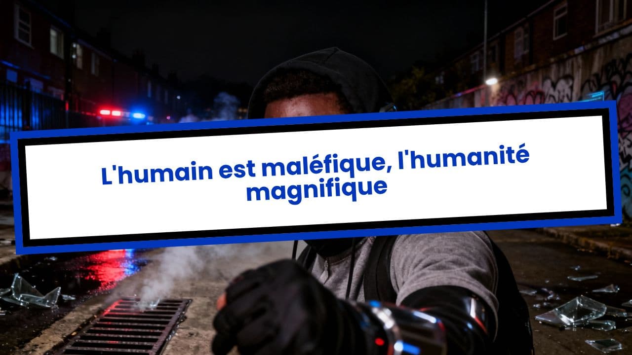 L'humain est maléfique, l'humanité magnifique
