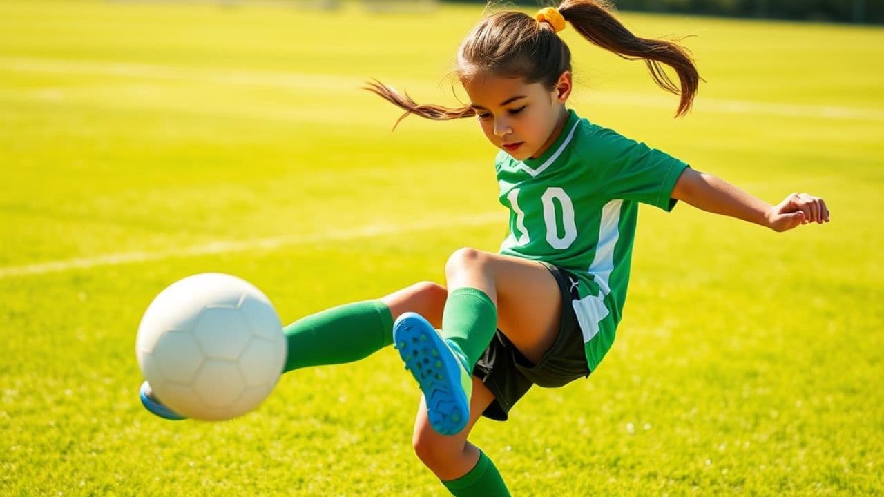 Little Soccer Girl's Dream