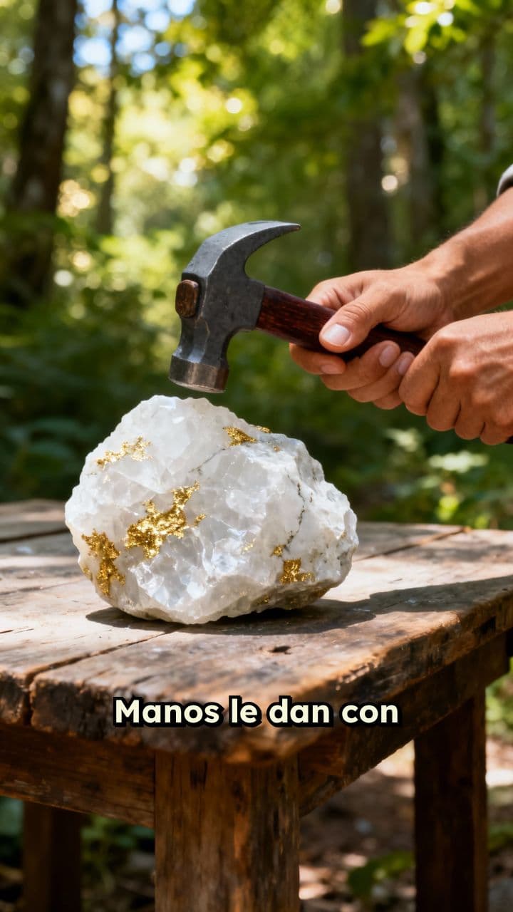 Sonidos de martillo en cuarzo y oro