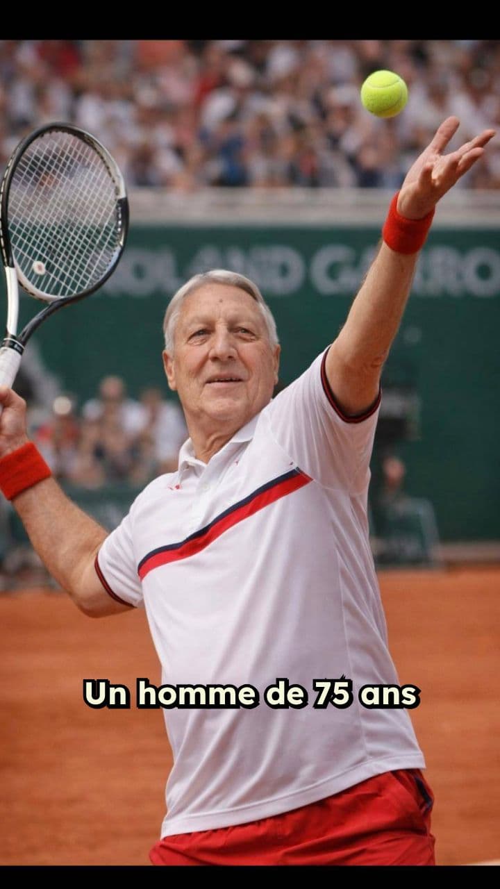 Un retraité sert à Roland-Garros