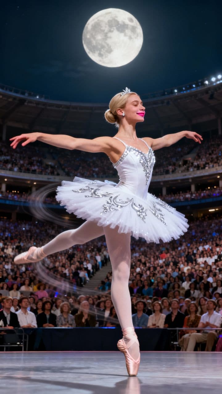 Moonlit Ballet in Open Space