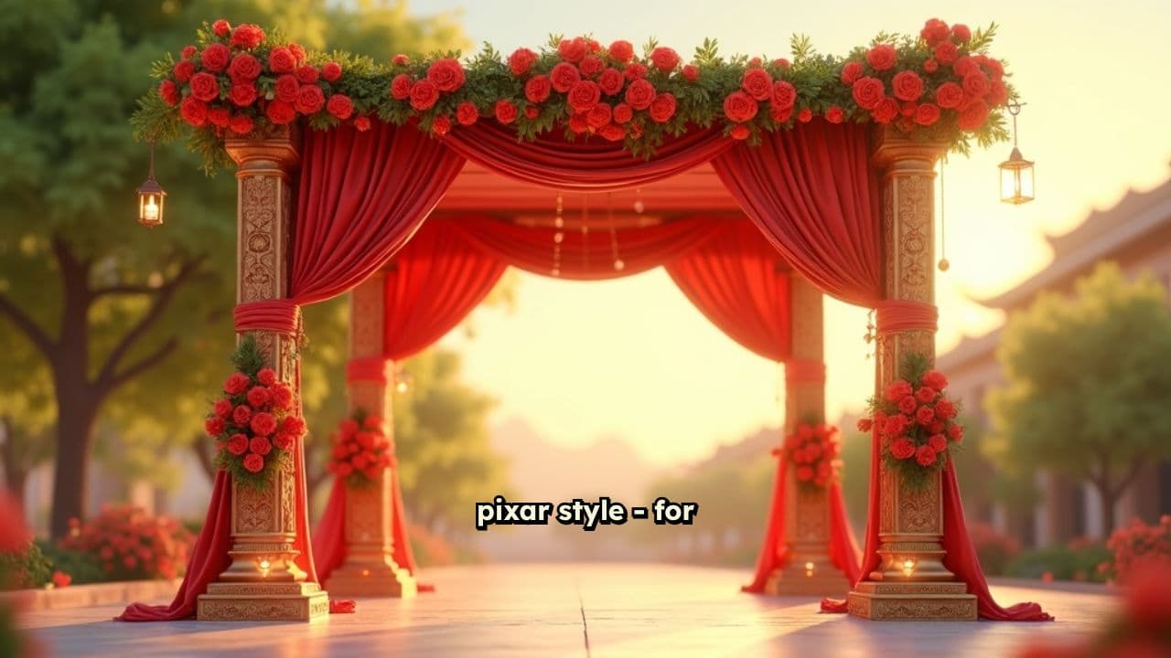 Pixar-Inspired Wedding Mandap Design