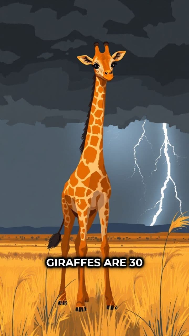 Giraffes: Lightning Strikes 30x More