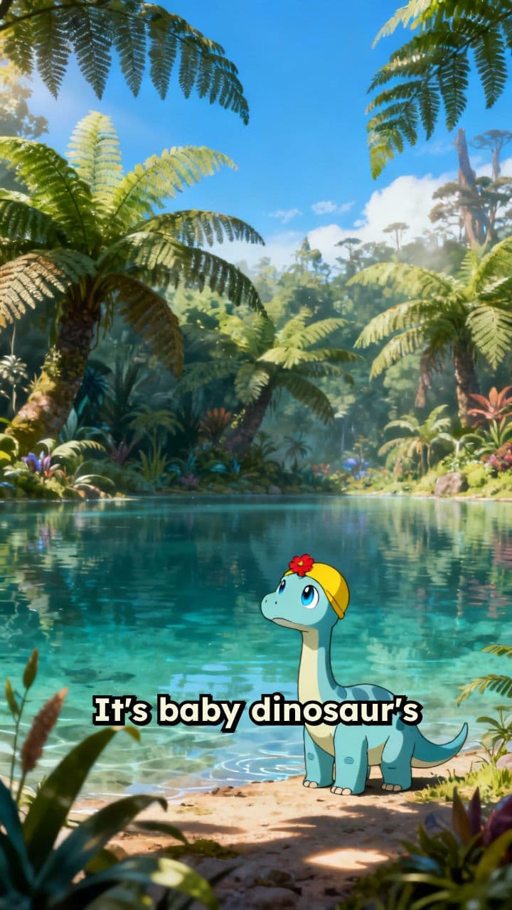 Baby Dinosaur's First Swimming Lesson