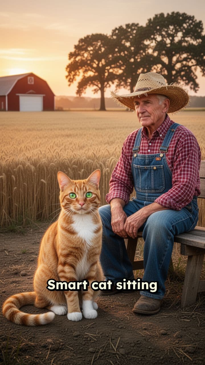 Confident Cat by the Farmer