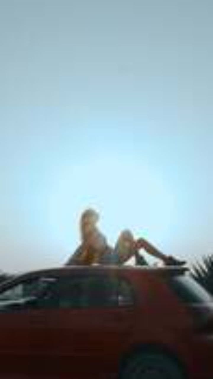 Gleaming Car in a Whimsical Town