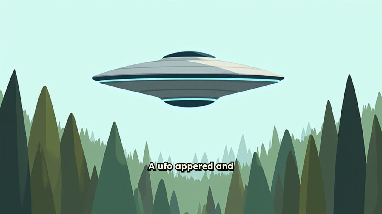 UFO Crashes in Forest