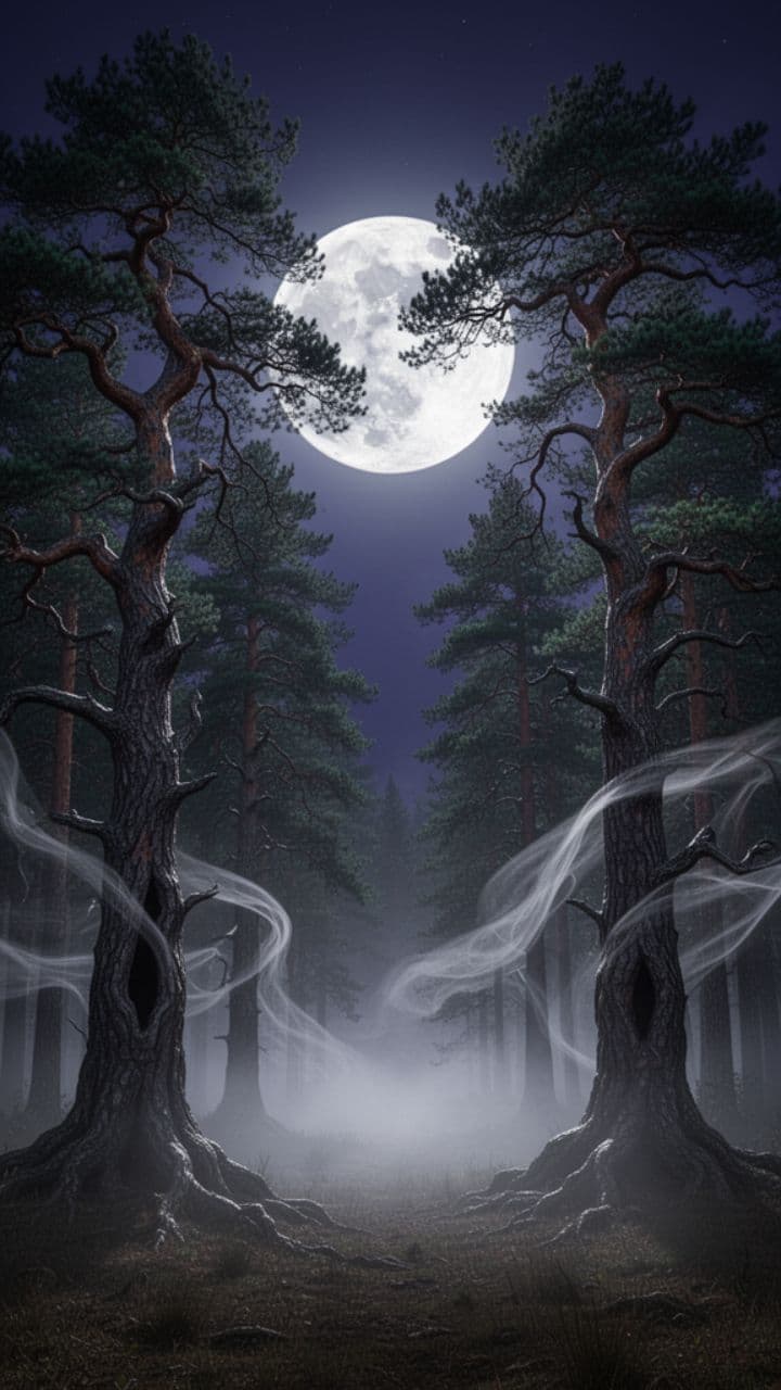 Лунная охота волчицы