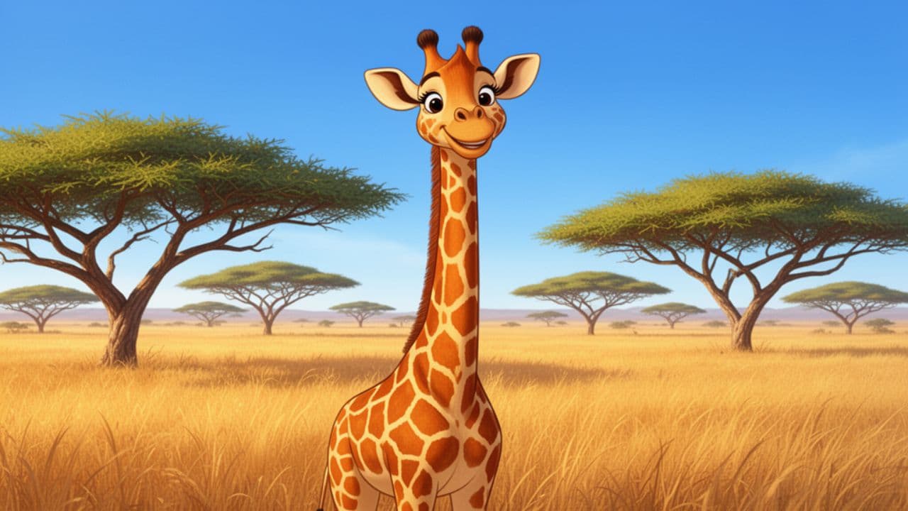The Happy Savannah Giraffe