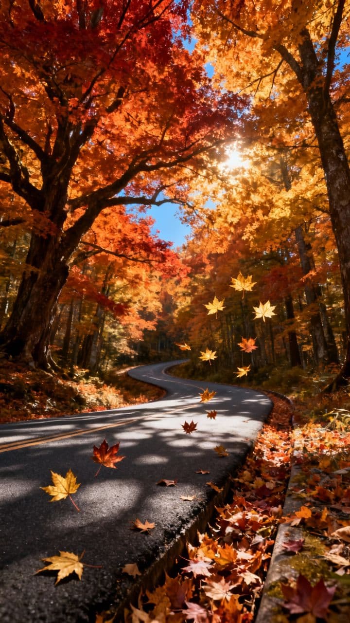 Autumn Road Serenity