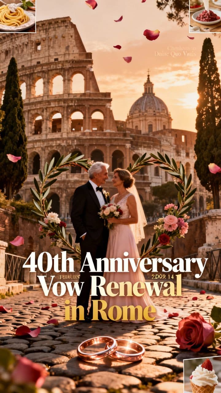 40th Anniversary Vow Renewal in Rome