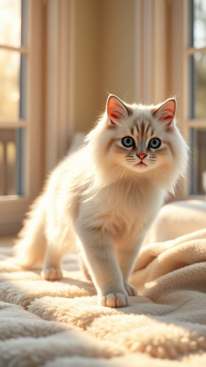 阳光午睡的布偶猫