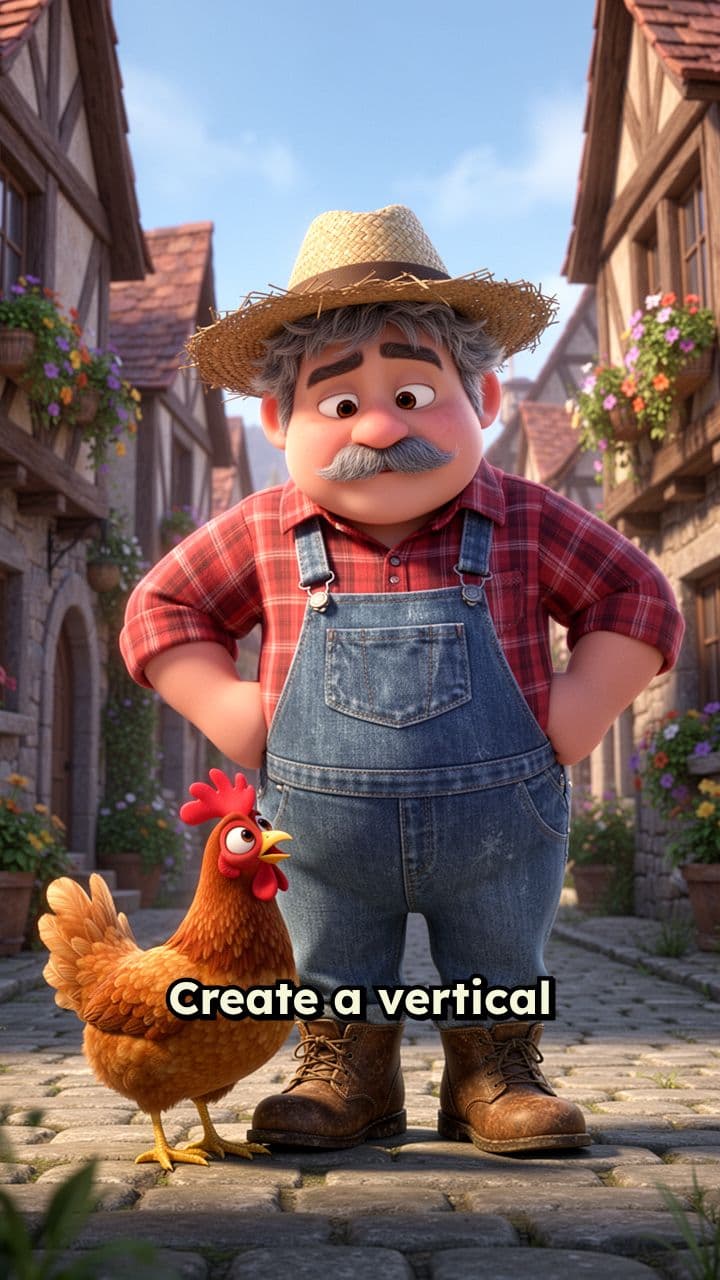 Hen and Farmer’s Funny Adventure