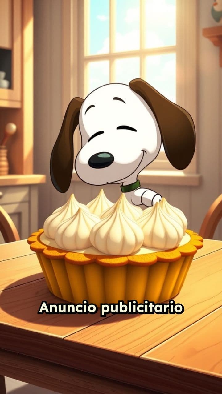 Delicioso pay de limón con Snoopy